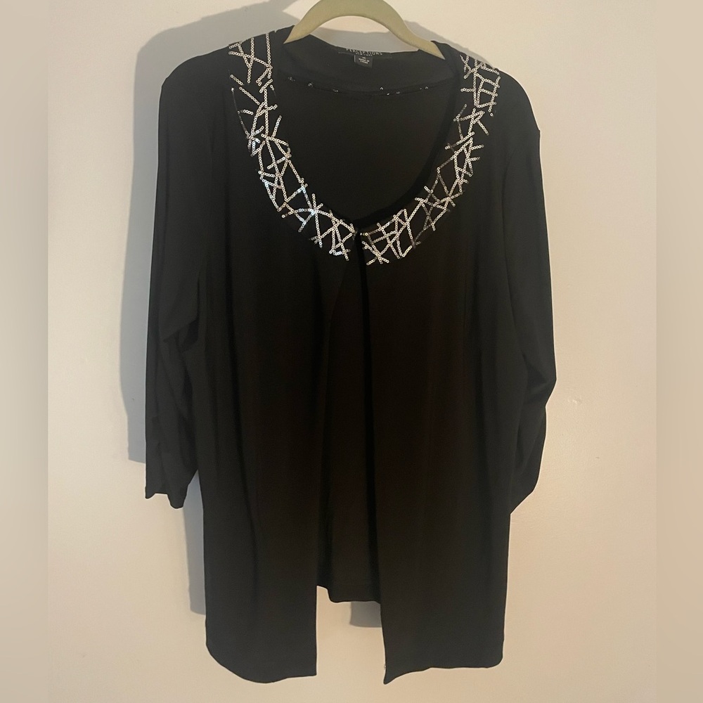 Perceptions NY black w silver bling jacket 16